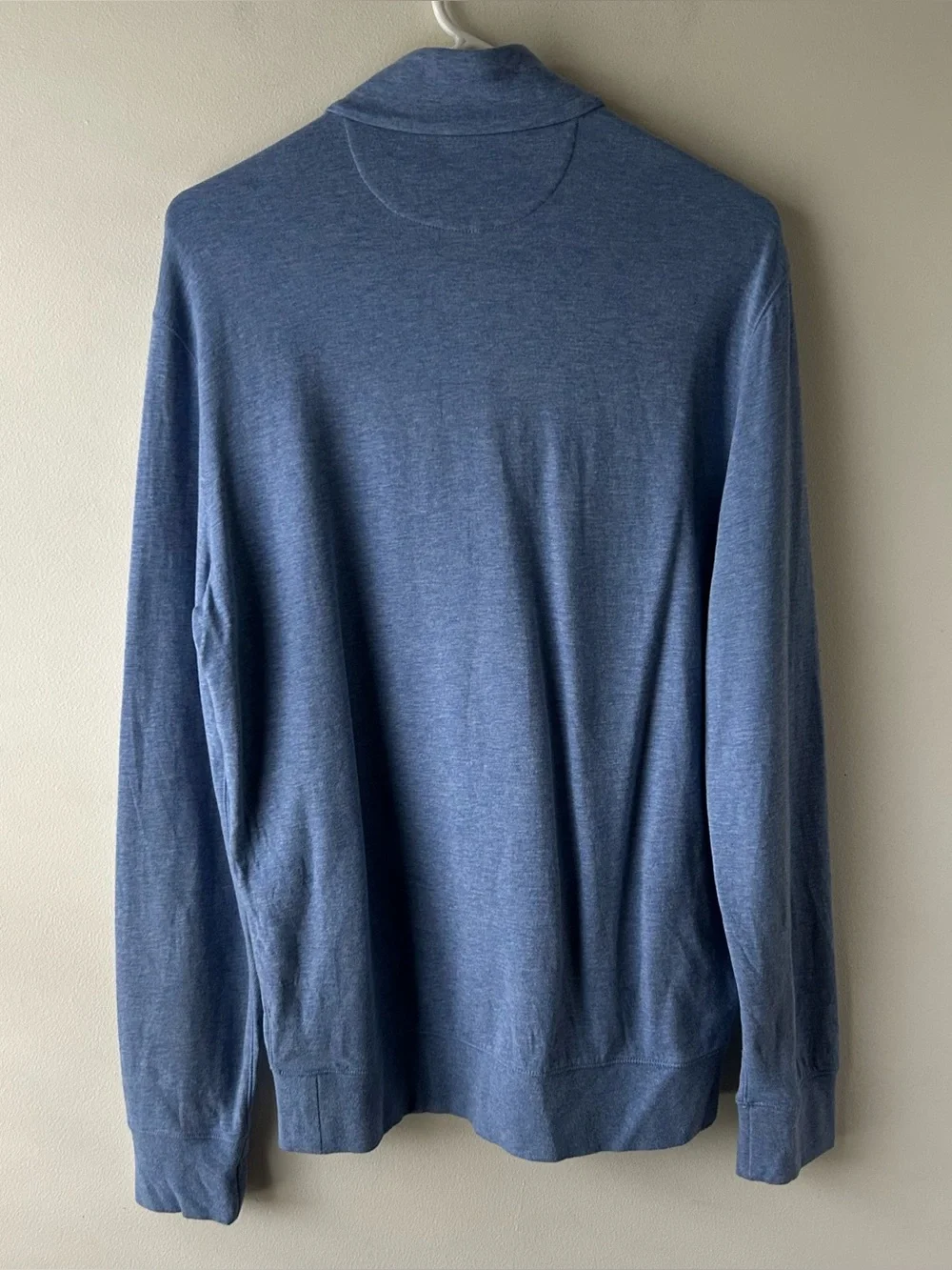 Polo Ralph Lauren Jersey 1/4 Zip Sweater Sweatshirt Blue Grey S